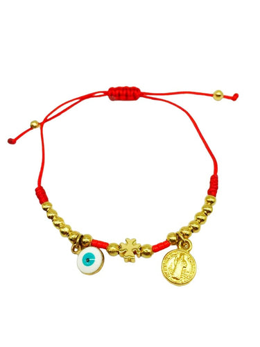 PULSERA HILO ROJO, OJO BLANCO BISRL S. BENITO