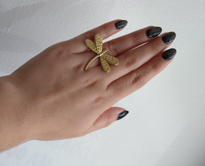 Anillo ajustable de libelula