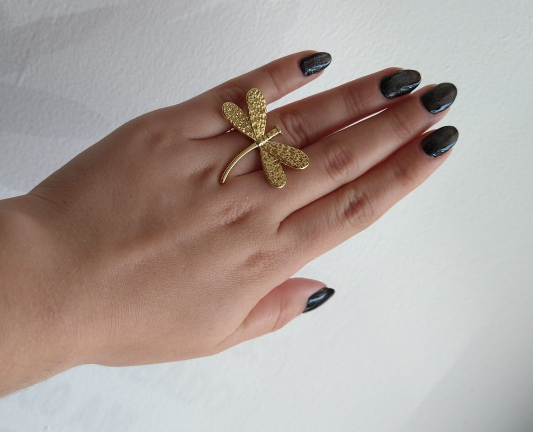 Anillo ajustable de libelula