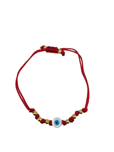 PULSERA HILO ROJO PARA NIÑA CON BOLAS