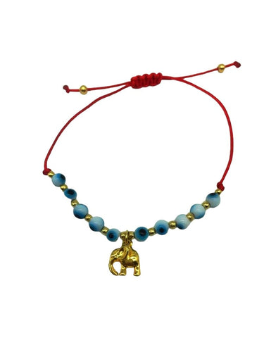 PULSERA CON OJOS BLANCOS Y ELEFANTE