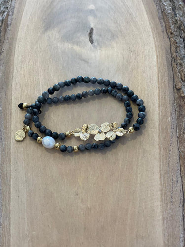 Pulsera doble con Flor