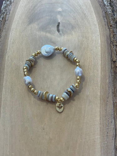 Pulsera perlas irregulares