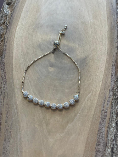 Pulsera ajustable con bolas